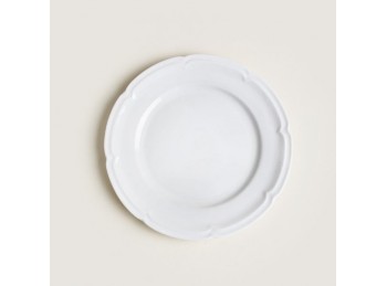 Plato De Porcelana Blanca Redondo Dana 21.5 Cm