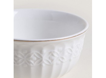 Bowl De Porcelana Blanco Borde Dorado 11,5 Cm 