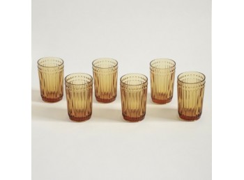 Vasos Alto De Vidrio Ambar Linea Cardiff