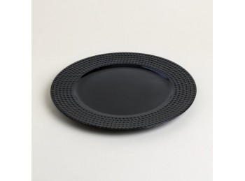 Plato De Sitio Negro Prisma 33 Cm