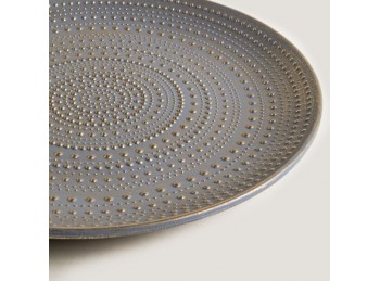 Bandeja De Madera Gris Y Dorado Dots 40 Cm