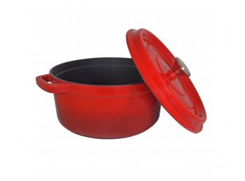 Cacerola Hierro Fundido Roja