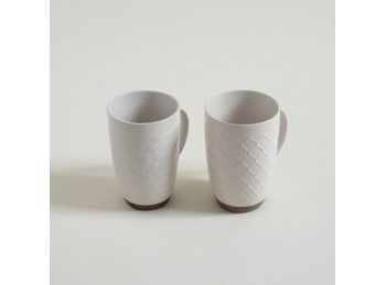 Mug De Ceramica Tramado Doble