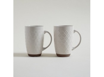 Mug De Ceramica Tramado Doble