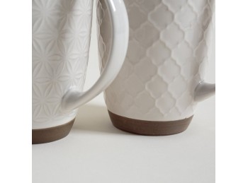 Mug De Ceramica Tramado Doble