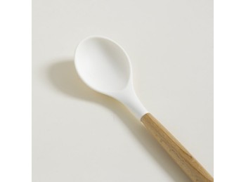 Cuchara De Silicona Cream Mango De Madera 31 Cm
