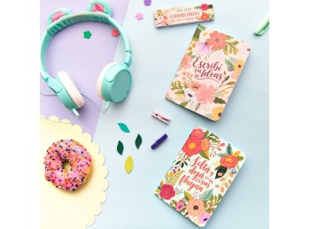 Libretas Pocket Flores (A6) x2