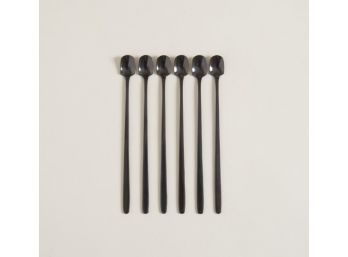 Cucharas De Acero Negro 17 Cm