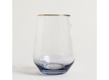 Vasos Altos Fumé Borde Dorado 360 Ml 