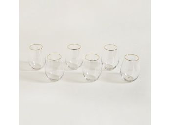 Vaso Bombé Borde Dorado 500 Ml