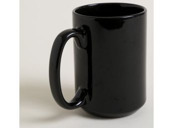 Mug Recto Negro Brillante 330 Ml 