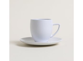 Tazas Y Platos De Cafe Bombee Blanco Satinado 250 Ml