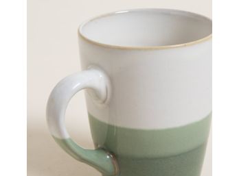 Mug Blanco y Rayas Verdes
