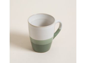 Mug Blanco y Rayas Verdes