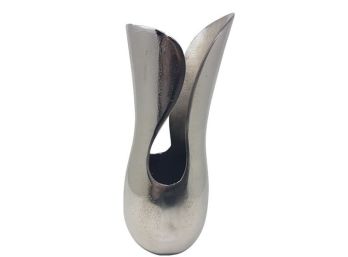 Florero Aluminio Plateado