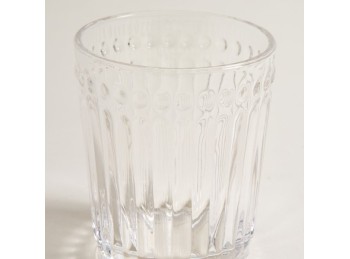 Vaso Bajo De Vidrio Transparente Cardif