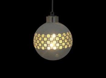 Bolas Cristal con Luz Blanca Copo