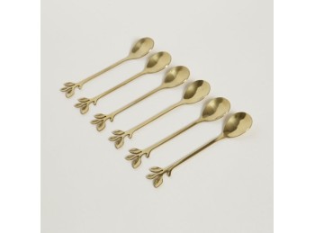 Cucharitas Acero Dorado