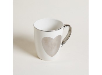 Mug Silver Heart 360 Ml