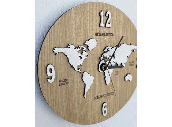 Reloj Mapamundi 40 x 40 cm