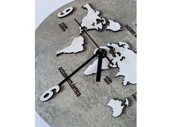 Reloj Mapamundi 60 x 60 cm