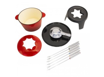 Fondue Hierro Fundido Sakura Roja 1300 Ml
