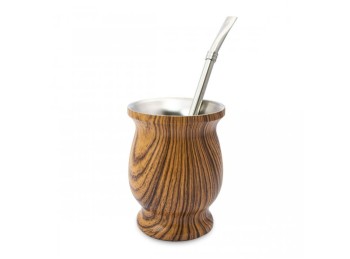 Mate de acero inoxidable Roble claro