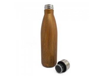 Botella de acero inoxidable Roble claro