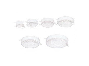 Tapas de silicona x 6 transparentes