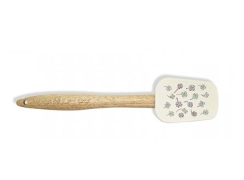 Cuchara silicona mango de madera