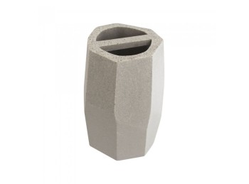 Vaso Cepillo Dental Ilhabela Gray Polyresin