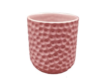 Maceta de cerámica círculos Rosa