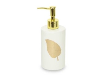 Dispenser Ceramica Cilindro Golden Leaf D