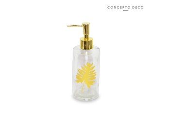 Dispenser Vidrio Cilindro Golden Leaf B