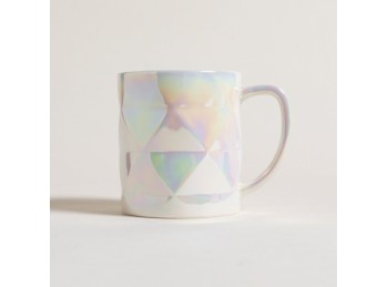 Mug De Porcelana Rombos Pearl 420 Ml