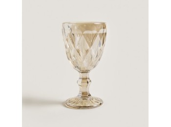Copa De Vidrio Rombos Color Champagne 350 Ml