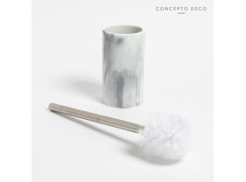 Escobillero Simil Marmol Blanco