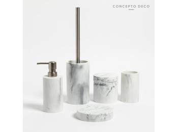 Escobillero Simil Marmol Blanco