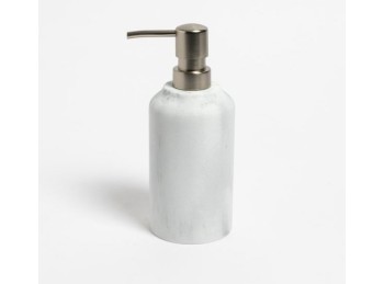 Dispenser Ceramica Simil Marmol Blanco