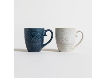 Mug Cachemira Surtido Crema/Azul 445Ml