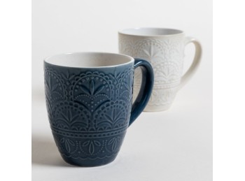 Mug Cachemira Surtido Crema/Azul 445Ml