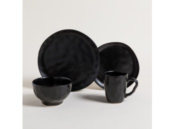 Set De Vajilla X 16 Piezas Kalanit Negra