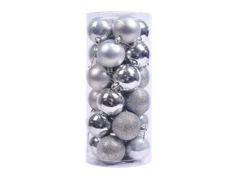 Bolas Brillantes/Mate Plateado