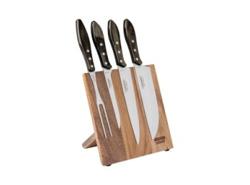 Set de 4 Piezas de Asado Con Soporte Magnetico