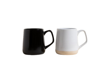 Mug De Ceramica Conico Surtido Negro/Blanco 600 Ml
