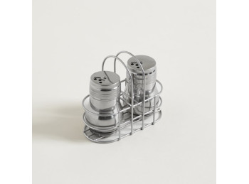 Set X 2 Especieros Acero 8 X 5 Cm 4 Posiciones Con Soporte