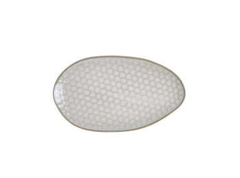 Bandeja Oval De Ceramica Panal 33Cm