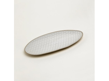 Bandeja Oval De Ceramica Panal 33Cm