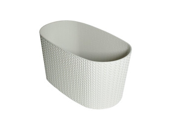 Maceta Tejida Turquia Marfil Mate 29X16X15Cm