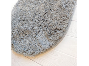 Alfombra Oval Shaggy Gris